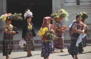 Gwatemala Zunil - powrót z targu